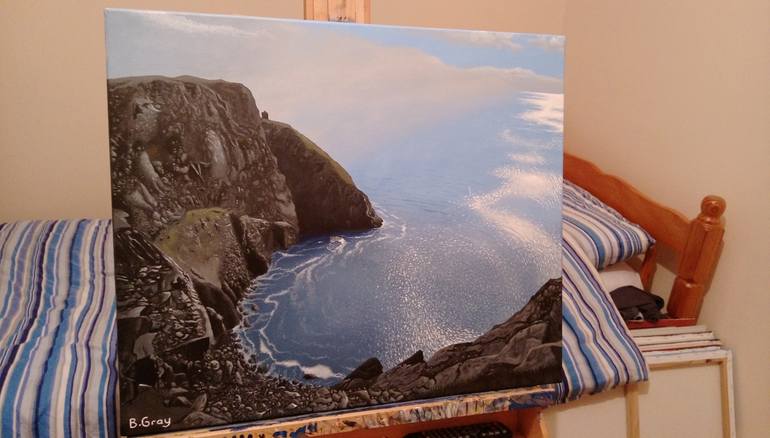 Original Photorealism Seascape Painting by Barry Gray