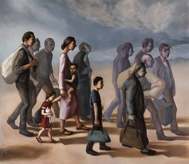 Original Figurative People Paintings by Omer Yuksek