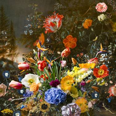 Still life with birdsnest and flowers - Limited Edition of 9 thumb