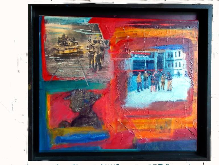 Original Abstract Expressionism People Painting by Diana Giménez-Figueroa