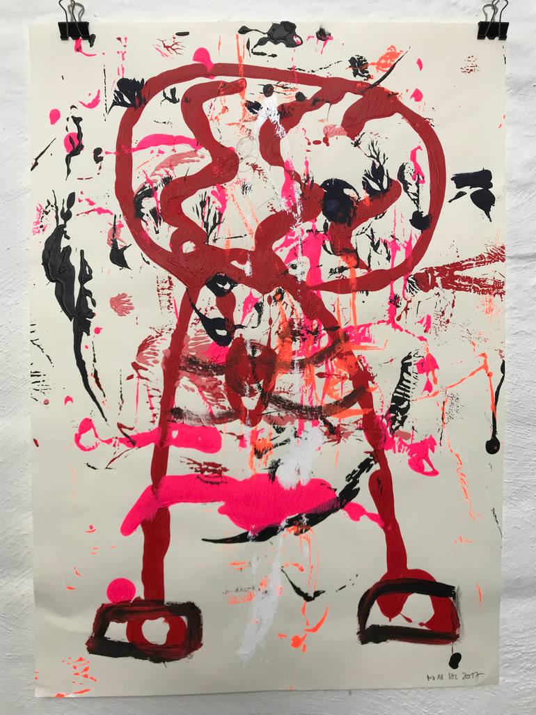 Original Figurative Abstract Painting by Heike Lutzer