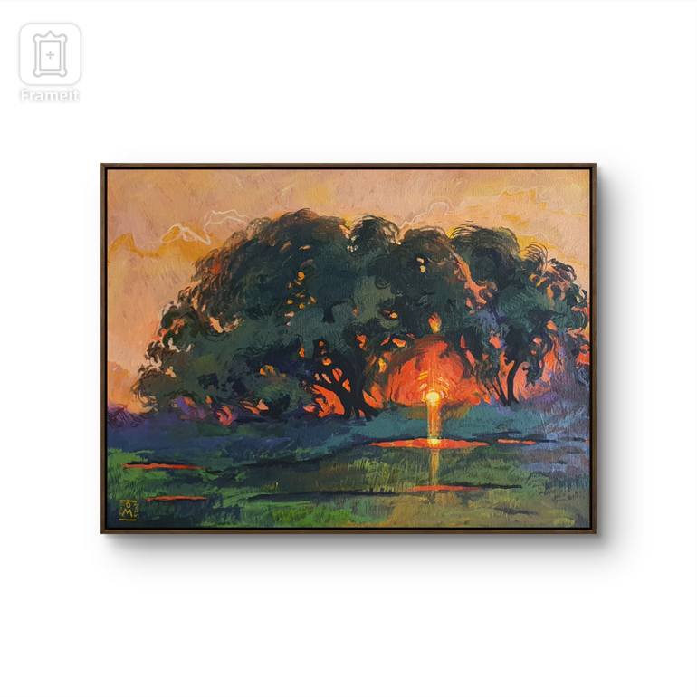 Original Figurative Landscape Painting by Mazarache Oana