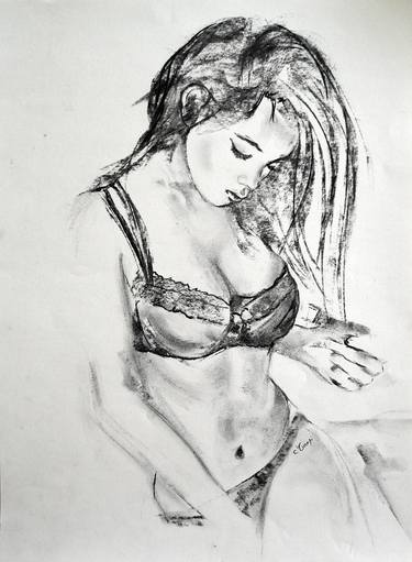 Print of Figurative Nude Drawings by MAONI ARTISTE