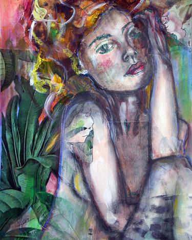 Print of Portraiture Women Mixed Media by MAONI ARTISTE