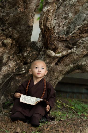 Cute monk in the village temple - Limited Edition 1 of 3 thumb