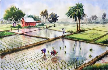 Original Impressionism Landscape Paintings by Lasya Upadhyaya