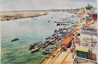 Original Impressionism Cities Paintings by Lasya Upadhyaya
