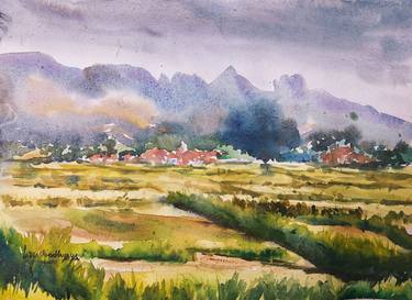 Original Impressionism Landscape Painting by Lasya Upadhyaya
