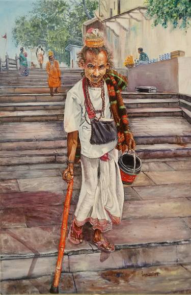 Original Realism People Paintings by Lasya Upadhyaya