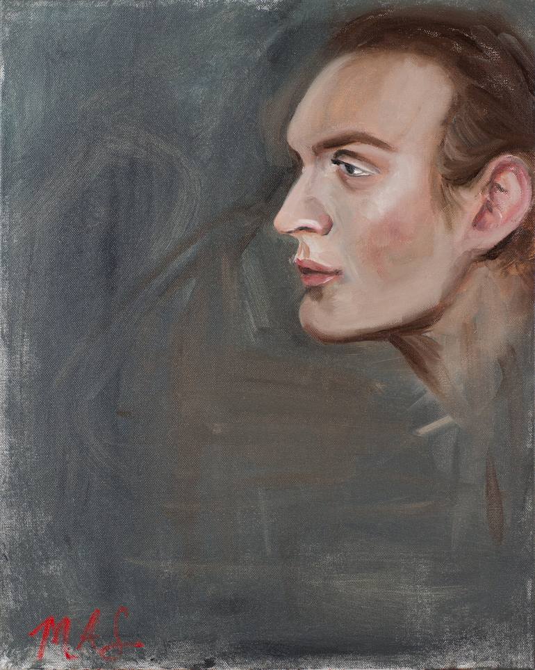 L'Homme Sans Lunettes (The Man Without Glasses) Painting by Madelin ...