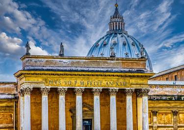 Ancient Columns and Saint Peters Basilica thumb
