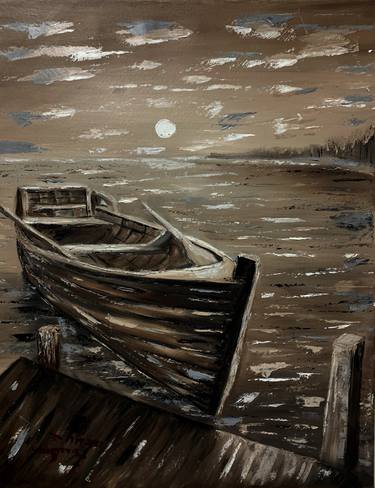 Original Modern Boat Painting by Nick Ercsei