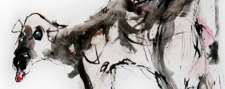 Original Expressionism Animal Drawing by Michel Smekens