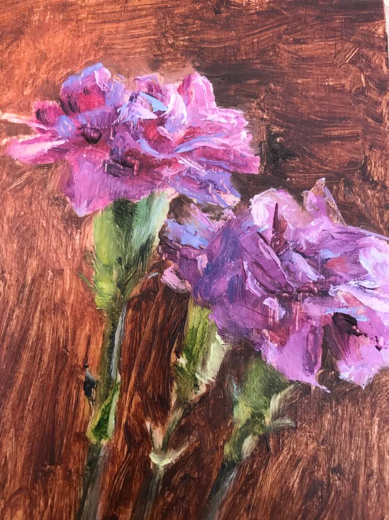 Original Impressionism Floral Painting by Daphne Cote