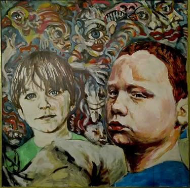 Original Pop Art Children Paintings by Bane Suvajdzic