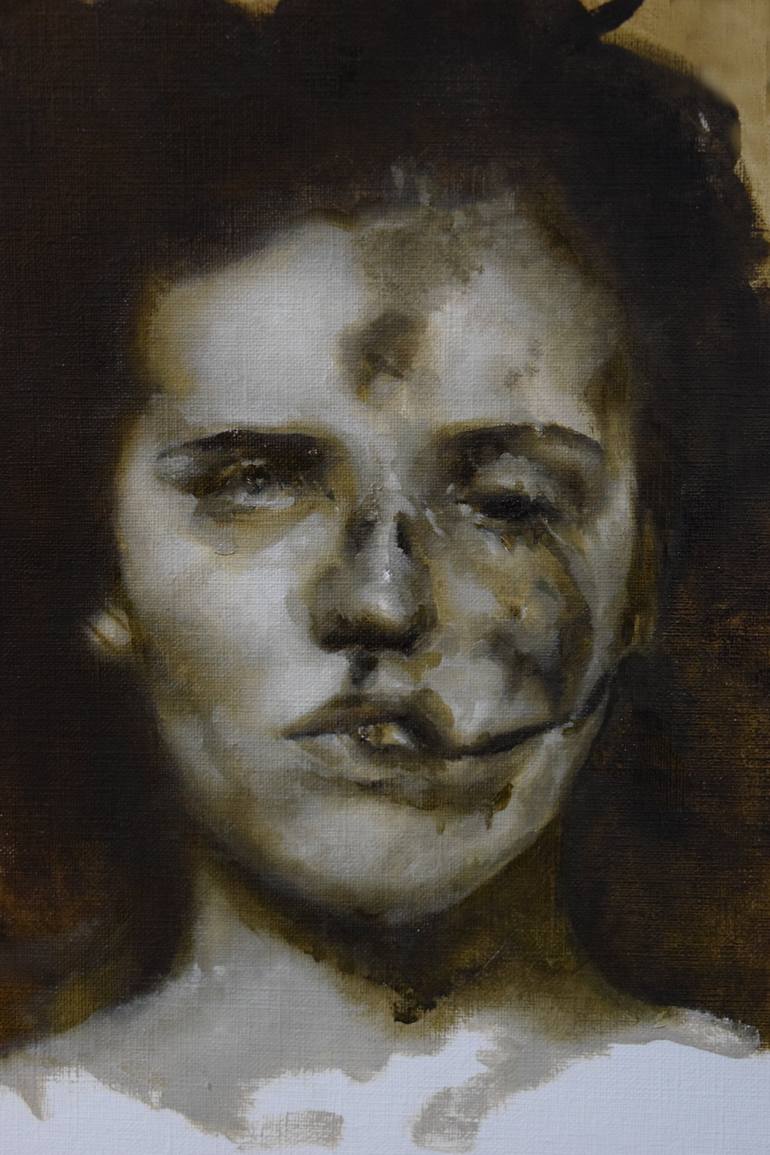 The Black Dahlia Painting by Lara Kavanagh | Saatchi Art