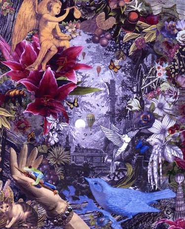 Original Surrealism Nature Collage by Elena Mary Siff