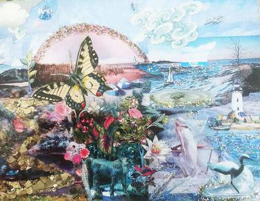 Print of Surrealism Beach Collage by Elena Mary Siff
