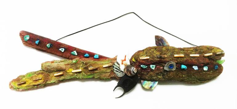 Original Surrealism Fish Sculpture by Elena Mary Siff