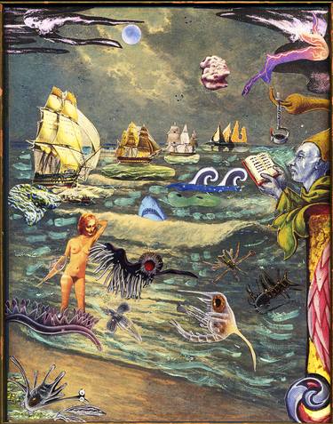 Print of Surrealism Seascape Collage by Elena Mary Siff