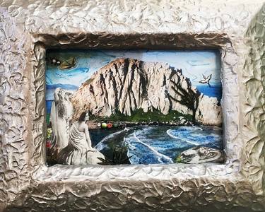 Original Figurative Seascape Collage by Elena Mary Siff