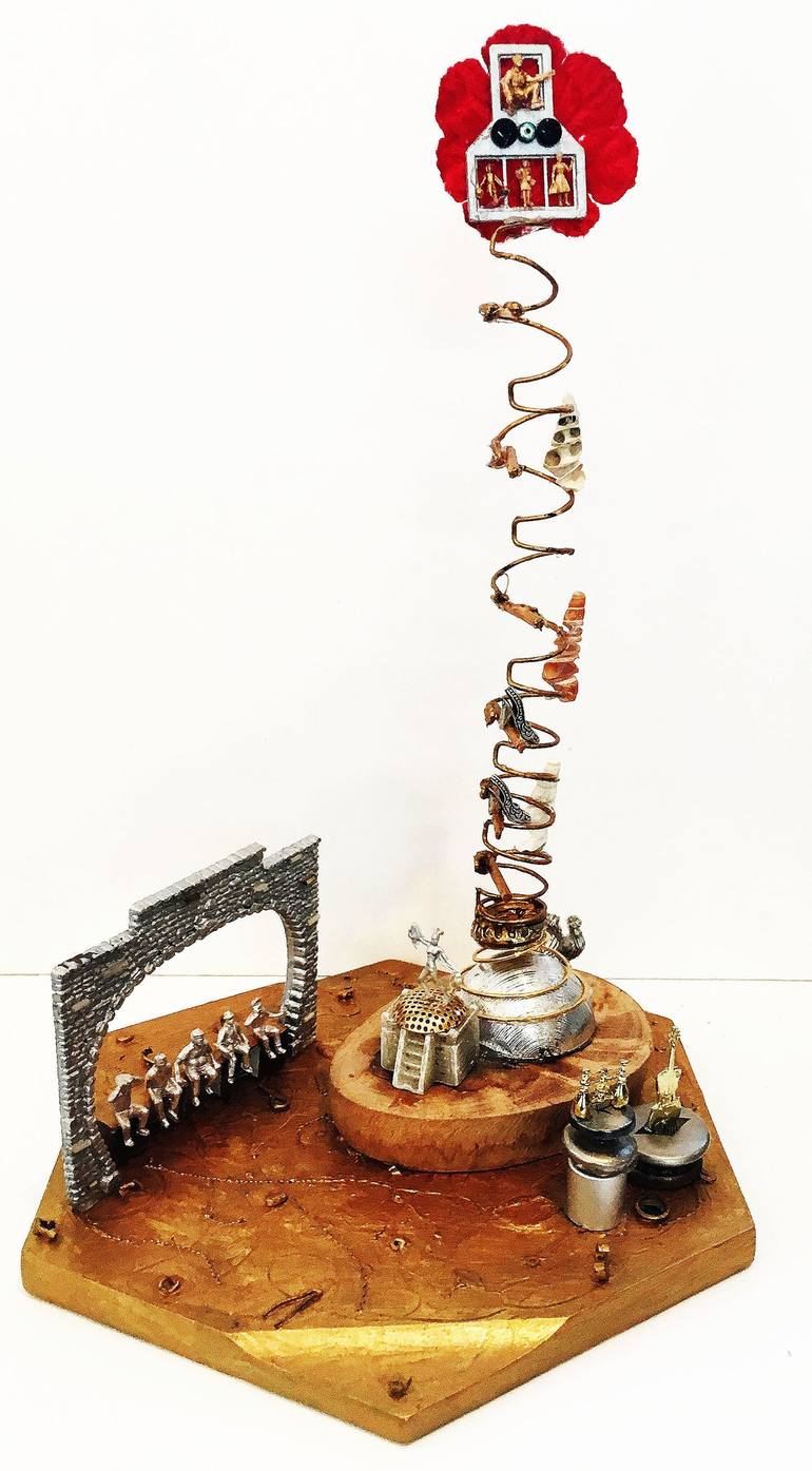 Original Surrealism World Culture Sculpture by Elena Mary Siff