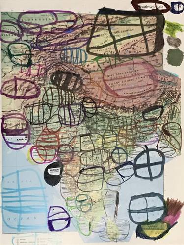 Original Abstract Places Drawings by Elena Mary Siff