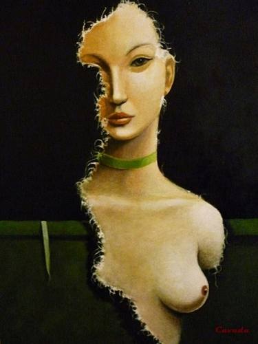 Print of Surrealism Women Paintings by C CAVADA