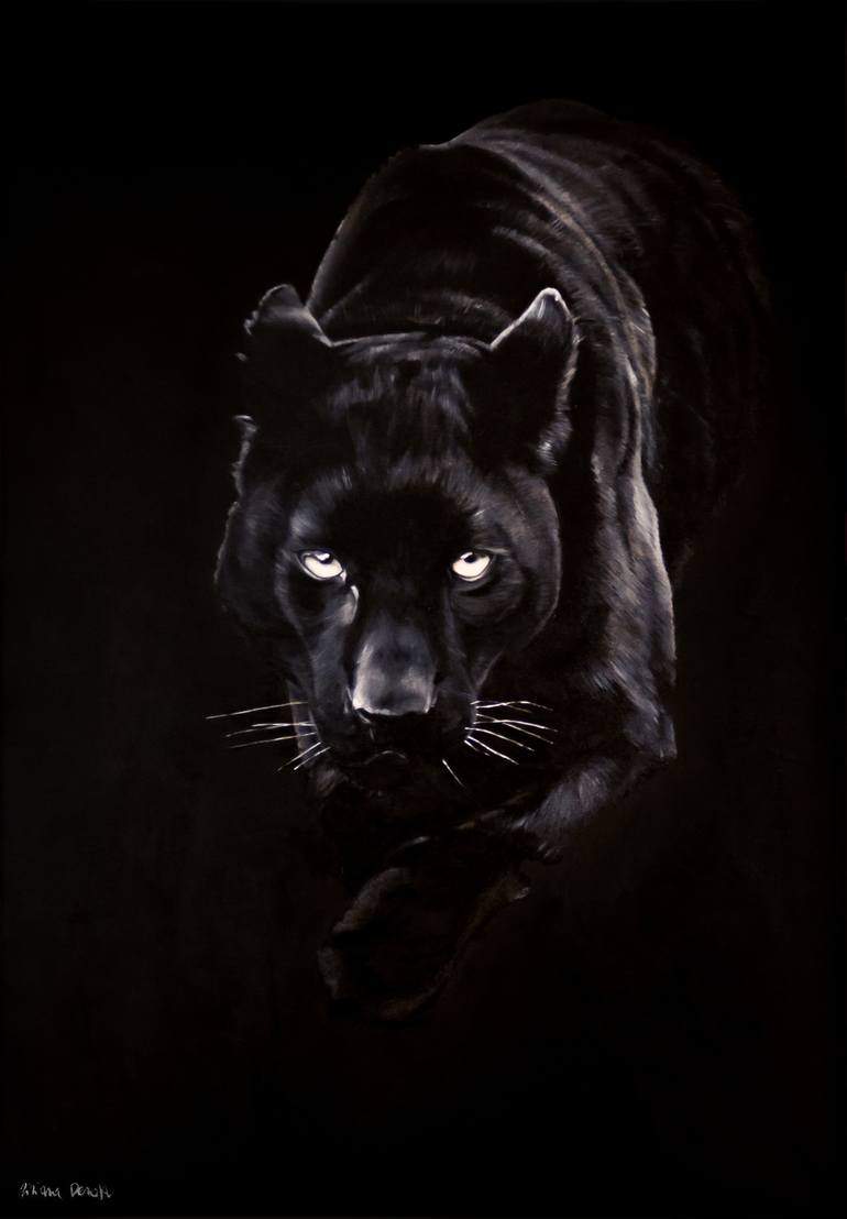 Pantera - Panther Painting by Tiziana Derosa | Saatchi Art