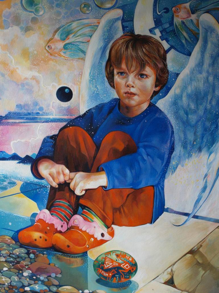 Original Modernism People Painting by Konstiantyn Amelinn