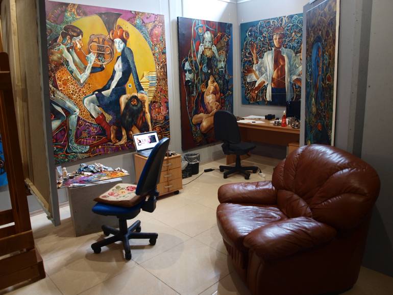 Original Figurative Performing Arts Painting by Konstiantyn Amelinn