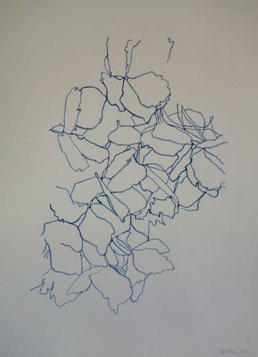 Hydrangea drawing on grey thumb