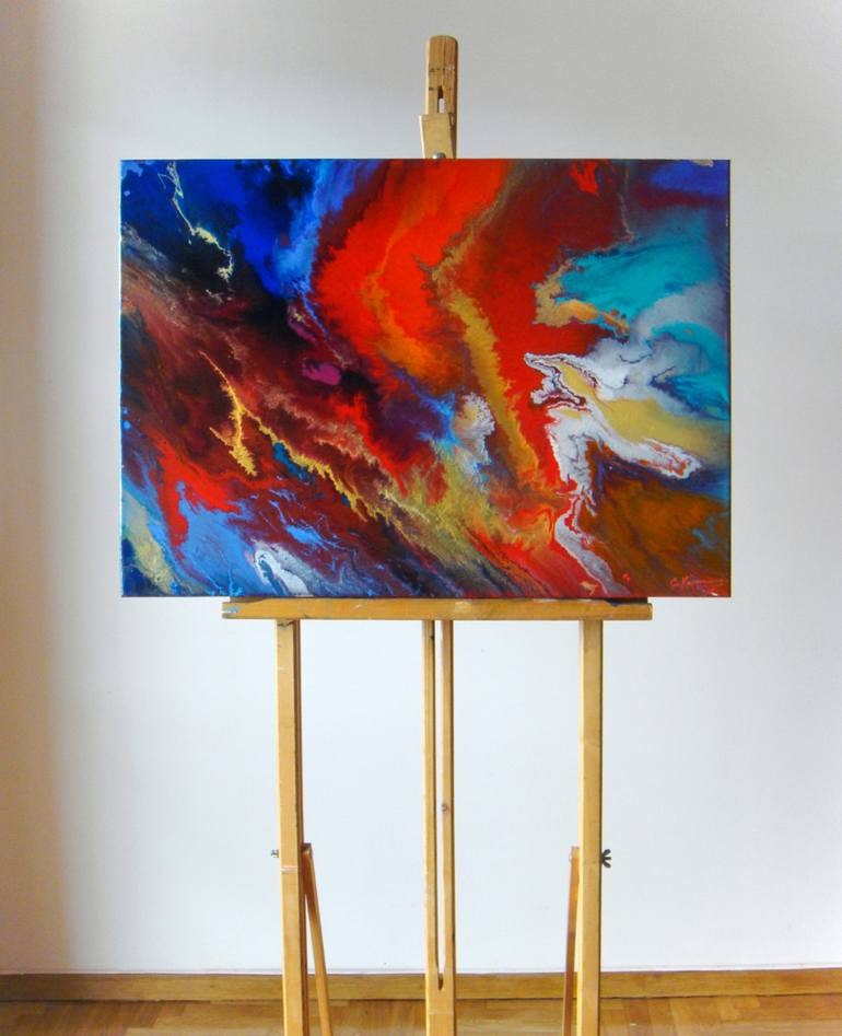 Original Fine Art Abstract Painting by Irini Karpikioti