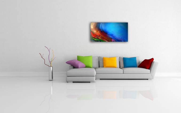 Original Abstract Seascape Painting by Irini Karpikioti