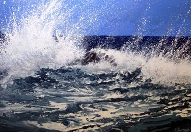 Original Abstract Seascape Paintings by Irini Karpikioti