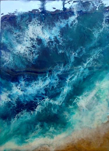 Print of Abstract Seascape Paintings by Irini Karpikioti