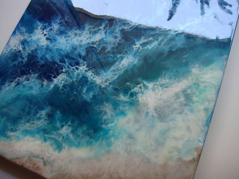 Original Abstract Seascape Painting by Irini Karpikioti