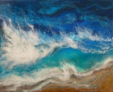 WHITE WAVES, Seascape, Resin Painting thumb