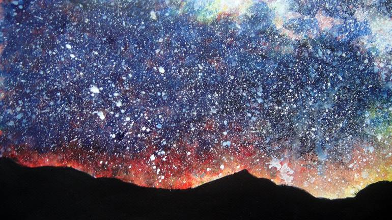 Original Outer Space Painting by Ann Supan
