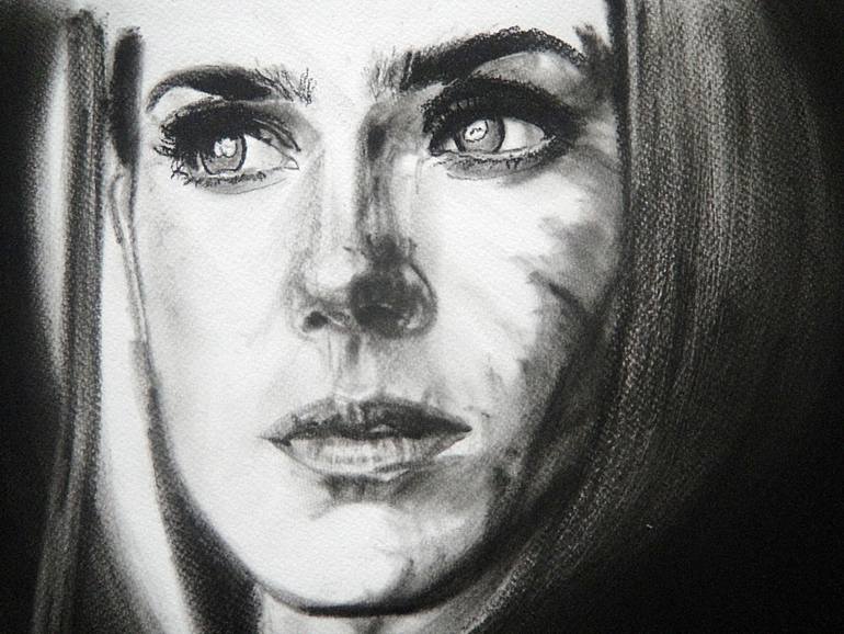 Original Expressionism People Drawing by Ann Supan