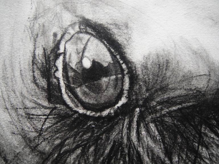 Original Expressionism Animal Drawing by Ann Supan