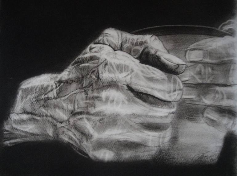 Original Expressionism People Drawing by Ann Supan