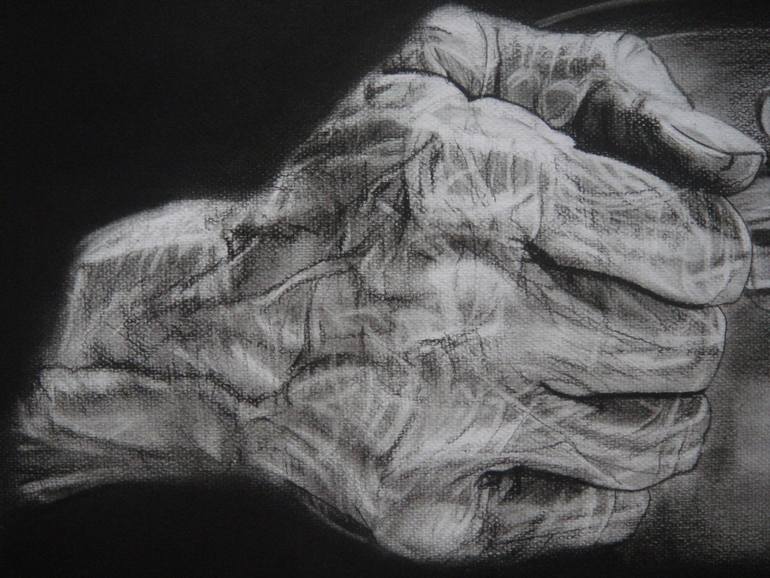 Original Expressionism People Drawing by Ann Supan