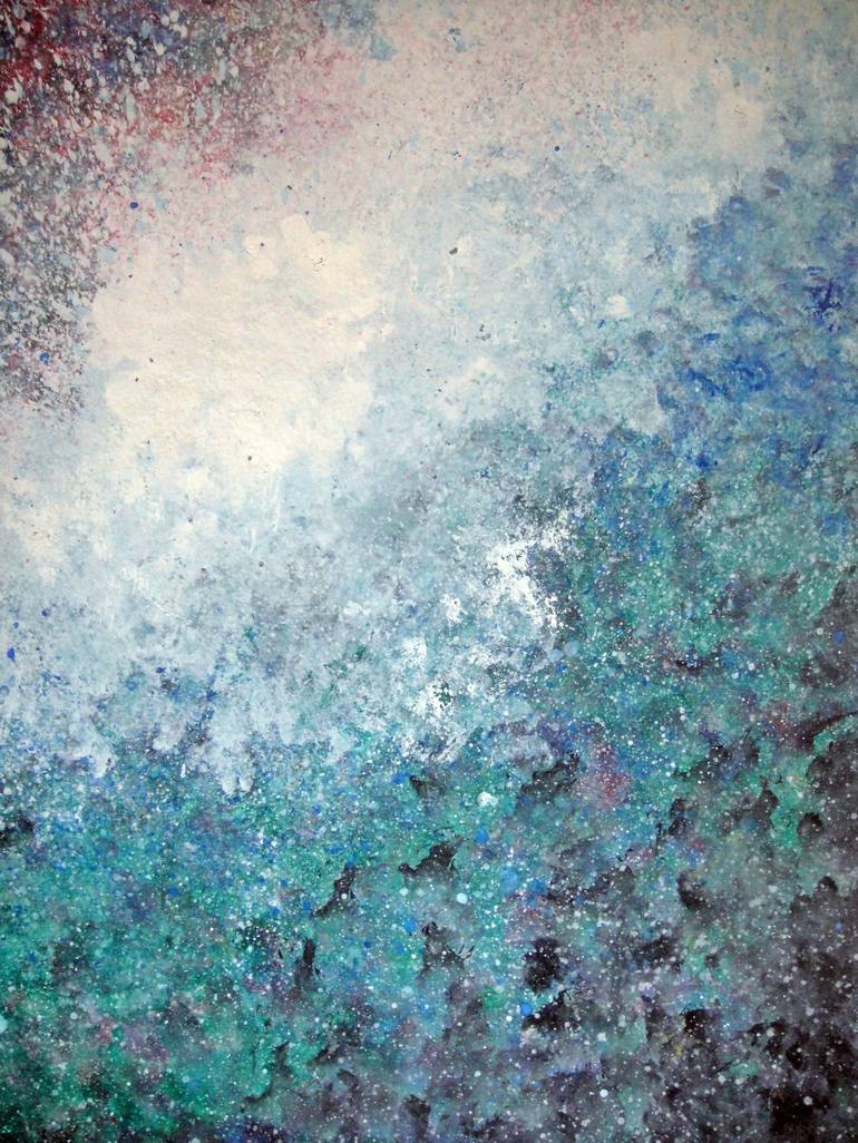 Original Abstract Expressionism Outer Space Painting by Ann Supan