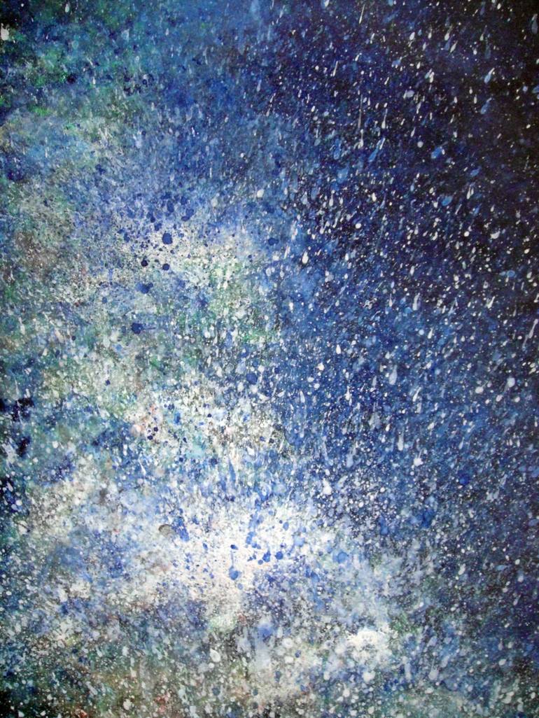 Original Abstract Outer Space Painting by Ann Supan