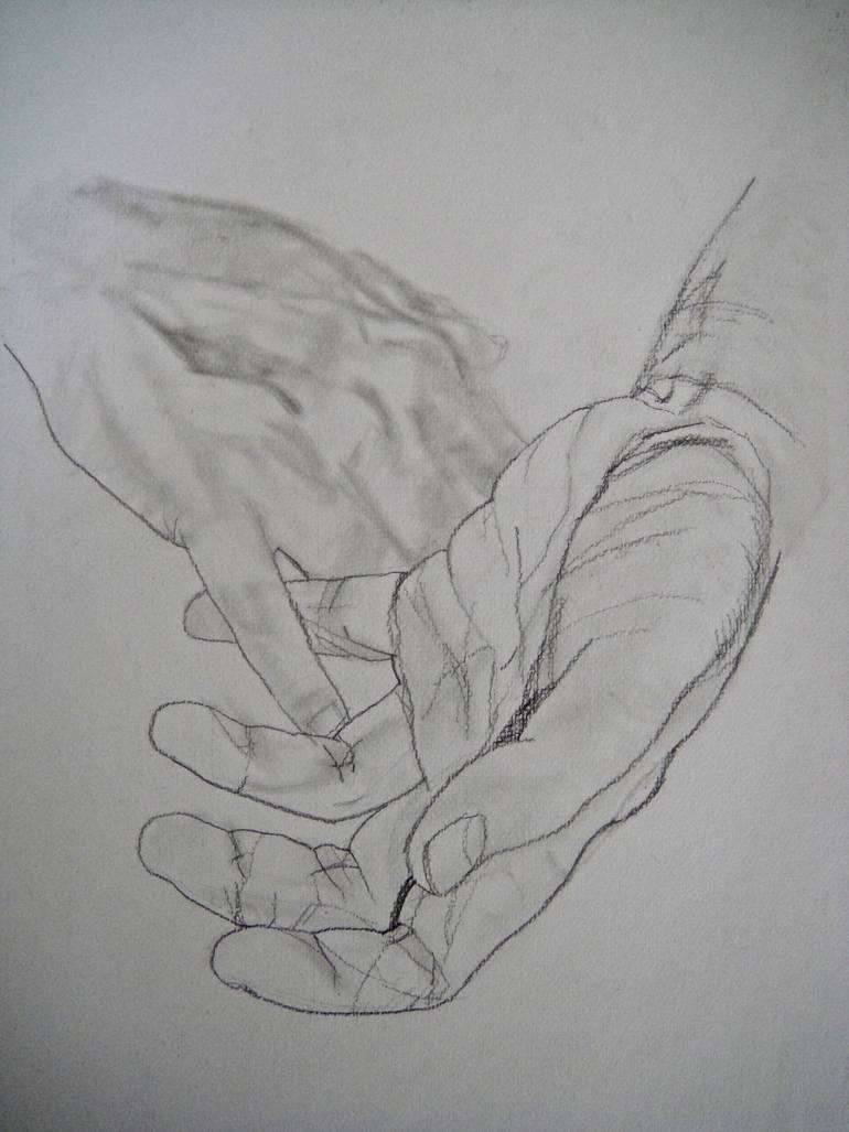 Original Expressionism People Drawing by Ann Supan