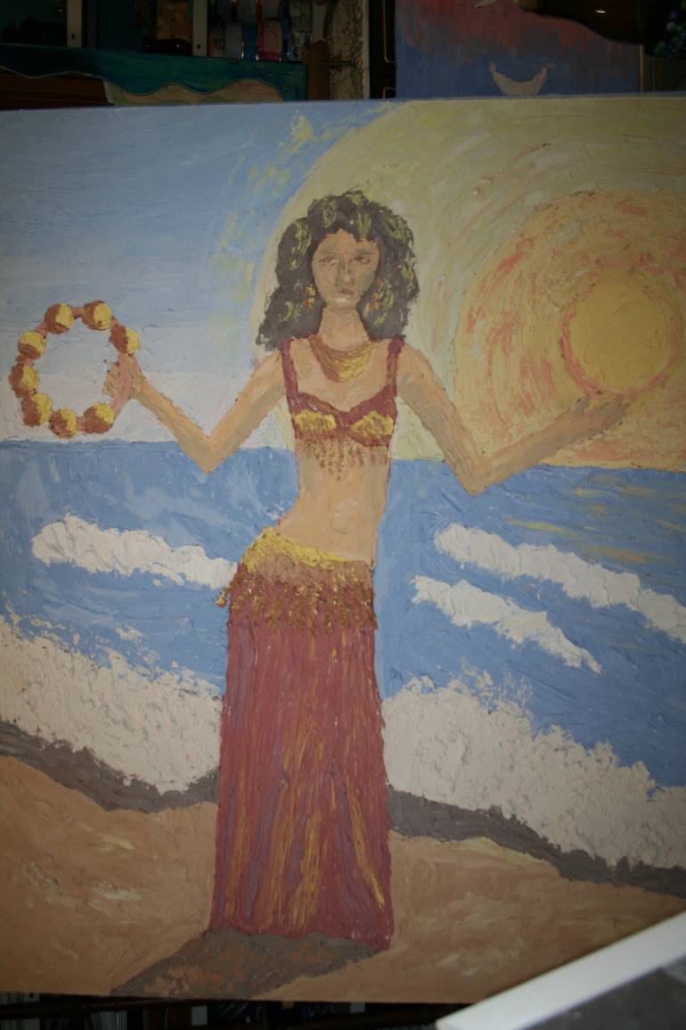 Original Expressionism Women Painting by Alex Cher