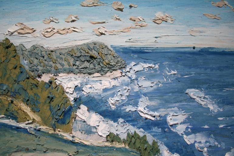 Original Expressionism Seascape Painting by Alex Cher