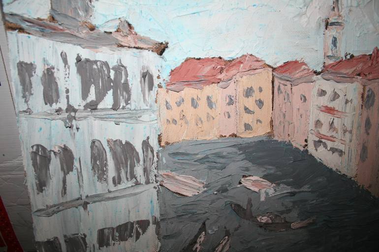 Original Art Deco Cities Painting by Alex Cher