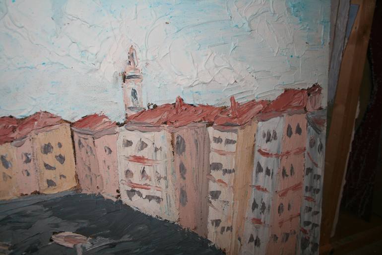 Original Art Deco Cities Painting by Alex Cher